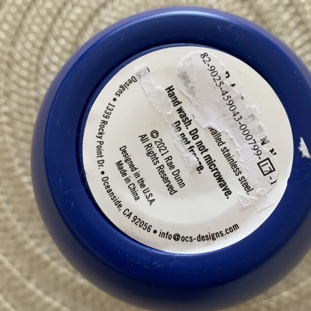 New Rae Dunn America 12 oz. Stainless Steel Wine Glass and Lid - Picture 3 of 5